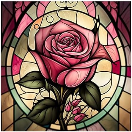 SJUTOUCI Rose Flower Diamond Art Kit for Adults, Diamond Painting Kit