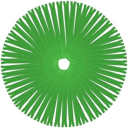 Mandala Crafts 85 PCs Green Assorted Lengths Nylon Zippers for Sewing