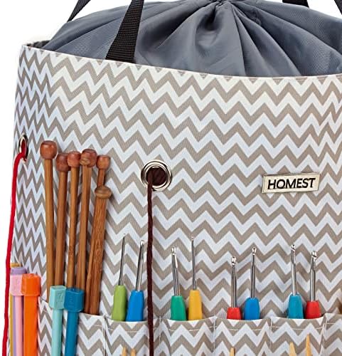 HOMEST Crochet Bag Organizer for Yarn Storage, and Knitting Accessories