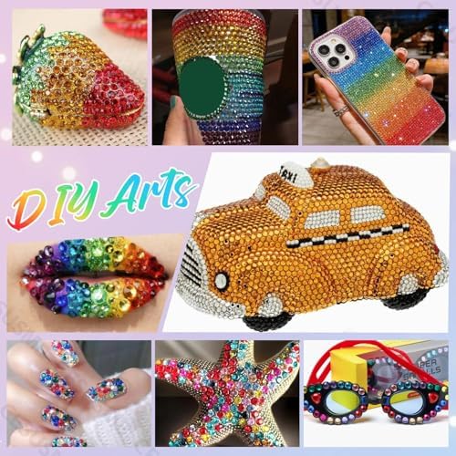 28000 Pcs Color Rhinestones Bedazzling Kit, Gold Bedazzling Rhinestones