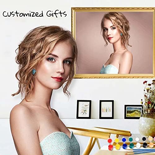 Photo to Custom DIY Paint by Numbers for Adults,Your Own Private Picture Personalized Customized PBN, Acrylic Painting Oil Painting on Canvas for Beginners-Gift for Family(20x32in/50x80cm)