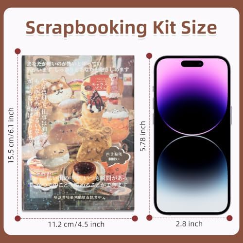 Uideyvi Japanese Comic Style Sticker Scrapbooking Supplies for Junk Journal, 45 Sheets Stickers TZ013009
