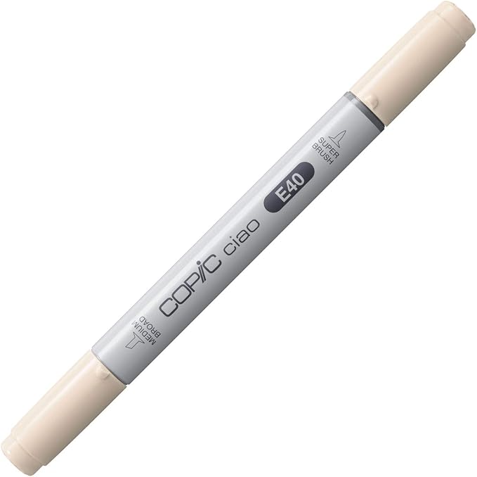 Copic Markers E40 Ciao with Replaceable Nib, Brick White