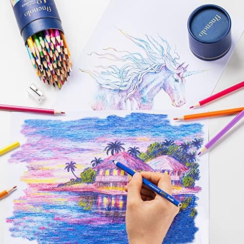 finenolo 36 Pack Colored Pencils for Adult Coloring Books | Soft Core, Art Drawing Pencils for Artists Beginners, Coloring Pencils Set with Sharpener for Coloring, Sketching, Painting
