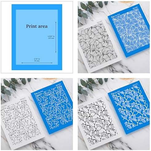 Weavy Leaf Silk Screen Stencils for Polymer Clay, 3 PCS Contour line Leaf Pattern Silkscreen for Polymer Clay Earring Making, Reusable Silk Screen Stencils for Polymer Clay SSCMB-52