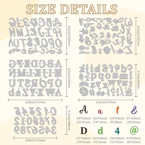EVERJOYCRAFT 5 Pack Metal Cutting Dies Decorative Die Cuts for Card Making