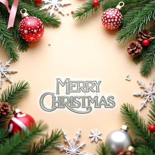 Merry Christmas Metal Cutting Dies, for DIY Christmas Card Making Kit, Embossing Paper Die Cuts, Scrapbook Machine Stencils Storage Pockets Supplies