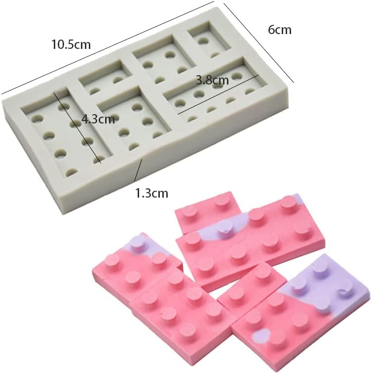 3pcs Building Bricks Robots Silicone Molds for DIY Candy Making Tools | Fondant Chocolate Mold Desserts Ice Cube Gum Clay Biscuit Plaster Resin Cupcake Topper Cake Border Decor Moulds