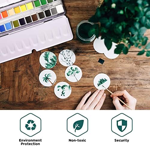 24 Colors Solid Watercolor Paint Set with Refillable Water Brush, Artist-Grade Half Pans in Tin Box - Professional Watercolor Kit for Artists, Adults, Beginners and Painting lovers