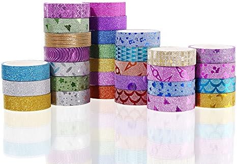30Rolls Glitter Washi Tape Deco DIY Gift Wrap Masking Tape