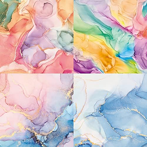 YASMEN Marble Colored Scrapbook Paper Pad, 6x6 Single-Sided Valentine Cardstock Paper Pad for Card Making, Journals, Planner, DIY Envelopes, Greeting Cards, Gift Card, Decorative Art Craft -24 Sheets