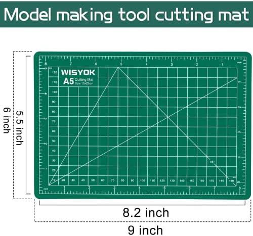 WISYOK Craft Mat, A5 Cutting Mat for Sewing, 6" x 8", Small