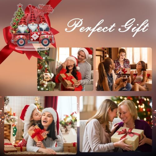Christmas Diamond Art Kits for Adults,Three Gnomes Diamond Painting