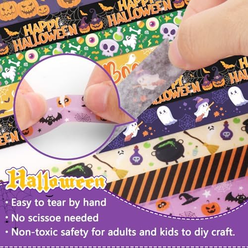 20 Rolls Halloween Washi Tape Halloween Decorative Masking Tape for Arts Scrapbooking Bullet Journaling DIY Crafts Planners Gift Wrapping