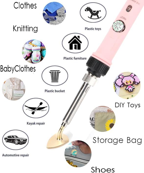 Arokimi Mini Iron, 80W Small Tiny Iron for Crafts Patches Hats (Pink)