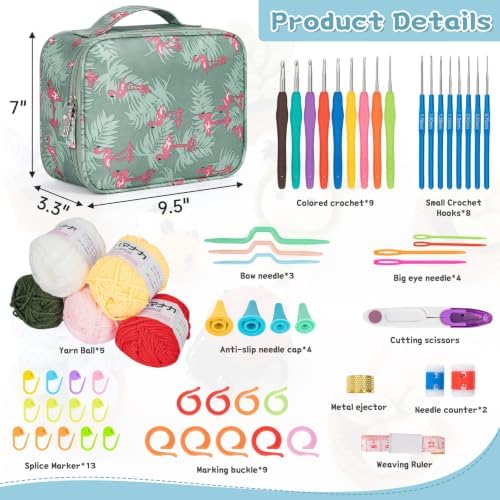 GMAK Crochet Kit for Beginners Adults, All in One Crochet Set Include Yarns
