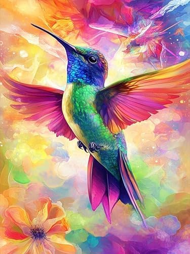 Diamond Art Kits for Adults & Beginners, Hummingbird Diamond Painting Kit