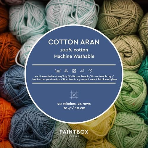 Paintbox Yarns 100% Cotton Aran Yarn 1.76oz / 50g, 93yds / 85m