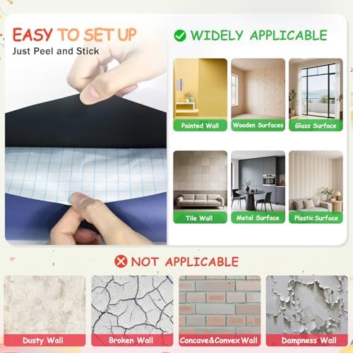 Arch Magnetic Wall Decal 39.3x17.5 Inch Magnetic Chalk Board Sticker Magnet Chalkboard for Wall Peel and Stick Self Adhesive Blackboard Multifunctional for Playroom Home Office