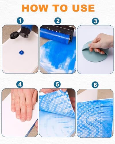UCEC 32 Pack Gel Plate Printing Kit, Reusable 8x10 Gel Printing Plate