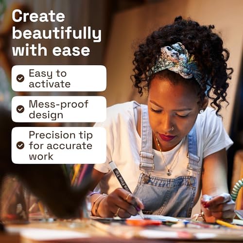 ARTISTRO 6 Black & White Acrylic Paint Pens – 0.7mm Extra-Fine Tip Markers – Paint Pens for Crafts, Rock Painting, Glass, Wood, Canvas, DIY Art