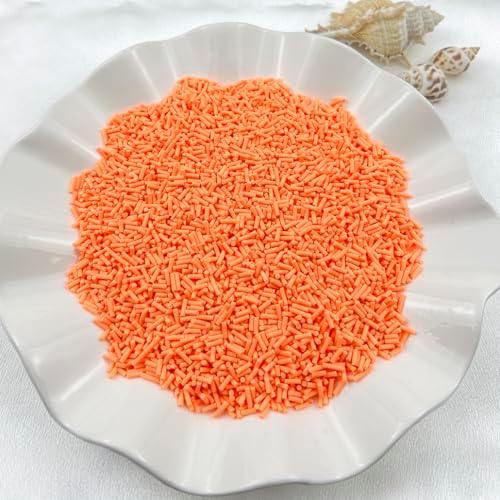150g Fake Sprinkles Resin Sprinkles Clay Sprinkles Fake Candy Sprinkles Polymer Sprinkles Polymer Clay Slices for Resin Nail Slime Scrapbook DIY Art Crafts Making(239-orange)
