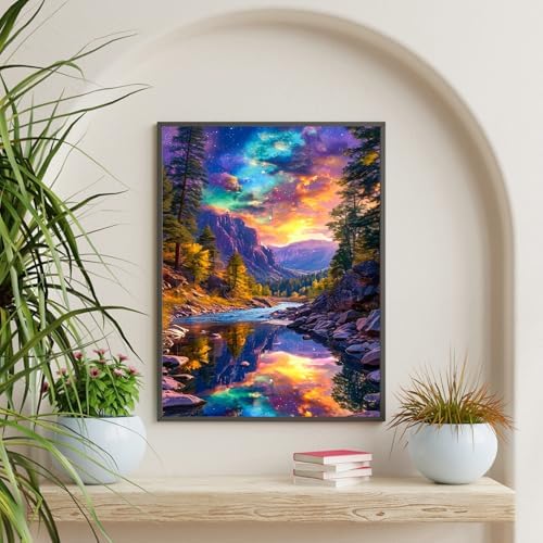 Diamond Art Kits for Adults & Beginners, Mountain Diamond Painting Kit