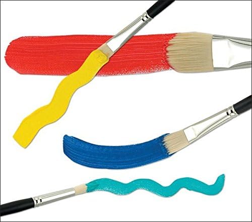 Creative Mark Powercryl Ultimate Acrylic Paint Brushes - Explorer Set of 5, Artist Paint Brushes, 3 Diameters of Synthetic Hair Filament, Fine Control of Heavy Acrylics, Water Soluble Oils, and More