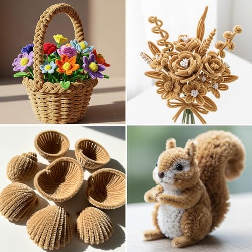 Caydo 200 Pieces Light Brown Pipe Cleaners