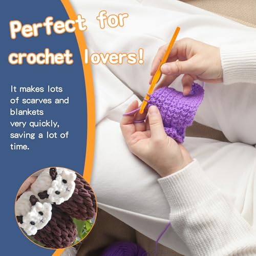 QMNNMA 6 mm Crochet Hook, Ergonomic Crochet Hooks, Crochet Needles