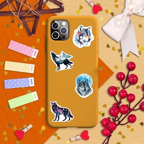 100Pcs Wolf Stickers for Water Bottle, Laptop - Cute Wolf Gift, Party Decoration - Forest, Woodland Animal Stickers - Gift for Women & Men