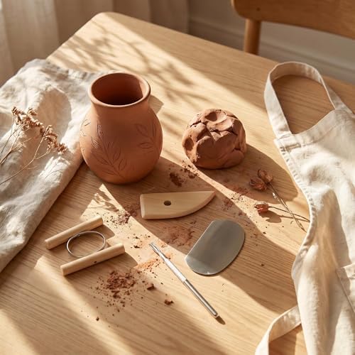 DaChihSheng 27 Pcs Clay Tools Kit Pottery Tools Polymer Clay Sculpting Tools Kit for Carving Air Dry Clay Tools Set for Adults Clay Sculpting Tools Ceramic Tools Graving Tools use for DIY Handicraft