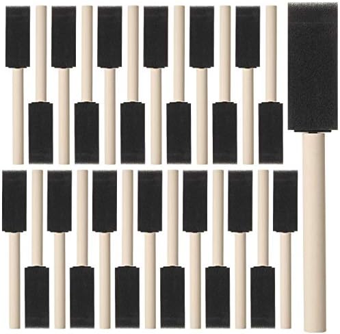 Bates- Foam Paint Brushes, 1 Inch, 26 Pack, Sponge Paint Brushes for Painting for Staining, Varnishes, and DIY Craft Projects