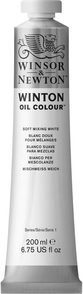Winsor & Newton Winton Oil Color, 200ml Tube, Soft Mixing White | High-quality pigments, Durable, Lightfast, Permanent, Uniform Consistency, Great Pigment Load