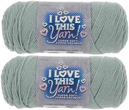 Hobby Lobby I Love This Yarn, 100% Acrylic, 12 Spa, Set of 2