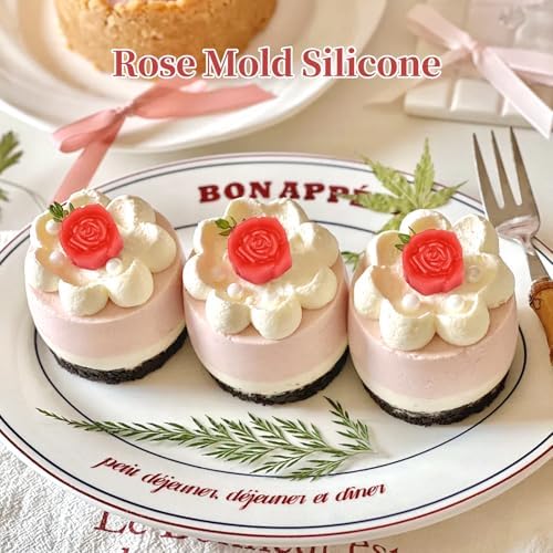 Rose Silicone Mold, 2 Pcs Rose Candy Molds 30 Cavity