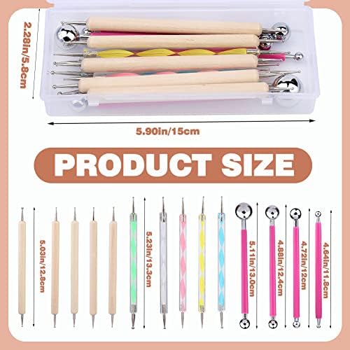 LOKUNN 14 PCS Dotting Tools Ball Styluses Dotting Tools for Painting