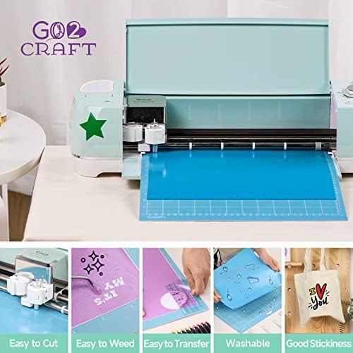 GO2CRAFT All-in-One Accessories Bundle, 90Pcs Ultimate Tools and Vinyl | Accessories Bundle with Vinyl, Weeding Tools, Transfer Tape, Crafting Starter Kit