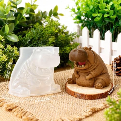 Hippo Silicone Mold Figurine Mould