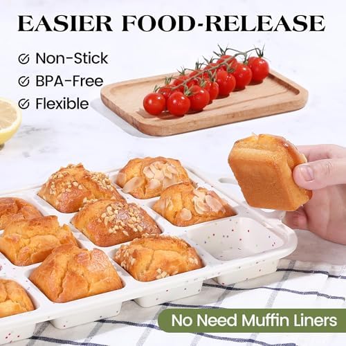 Mini Individual Square Brownie Pan with Dividers, Cream