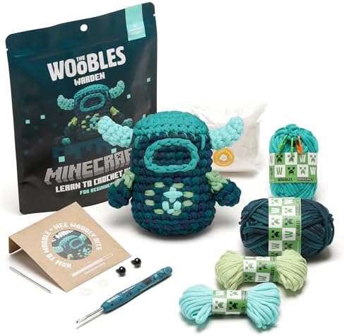 The Woobles Minecraft Crochet Kit for Beginners (Warden)