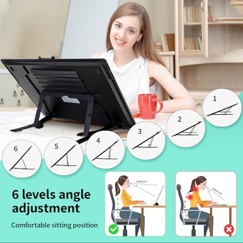 A3 Light Board for Diamond Painting - Rechargeable Tracing Light Box with Carry Bag, 3 Colours Stepless Dimmable 6 Levels Brightness Light Pad, Battery Powered Portable Light Pad for Tracing