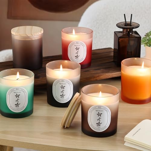 REISEN 12 Pcs 10oz Gradient Black Candle Jars for Candle Making Kit