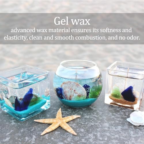 10LB Crystal Clear Gel Wax for DIY Candle Making, Soft & Elastic Jelly Wax for Candle Making & Decorative Accents & Handcraft Scente Candles Supplies.
