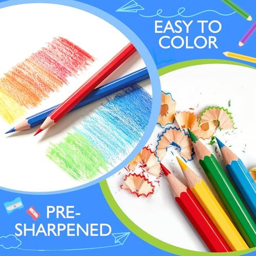 540 Count Colored Pencils Bulk, Colored Pencils for Kids 18 Assorted Colors