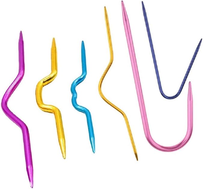 Zuoyou 6 Pcs Aluminum Knitting Cable NeedlesStitch Holders DIY Sewing Tools