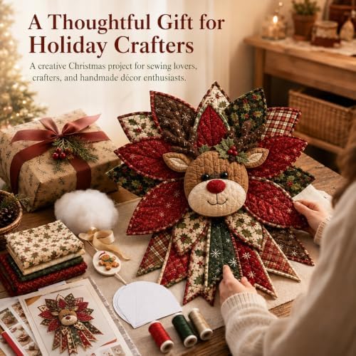 Giltpeak Quilted Door Hanger Kit, Christmas Door Hanging DIY Sewing Kit，A