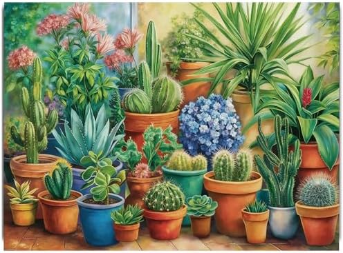CRZMODE Plant Paint by Numbers Kit for Adults,Plant Paint by Numbers for Adults, Acrylic Painting Crafts for Home Decor Gift (16x20inch)