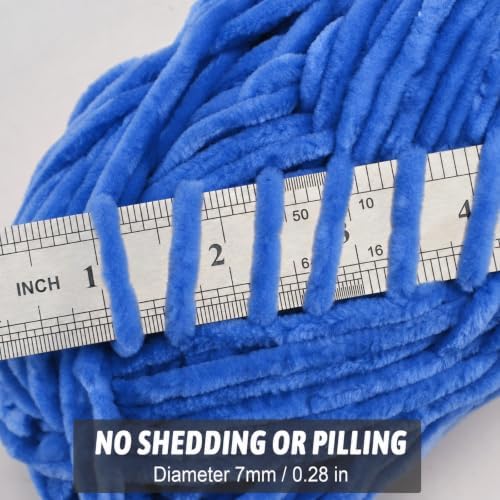 Soft Velvet Chenille Yarn for Crocheting, Super Bulky Yarn for Blankets