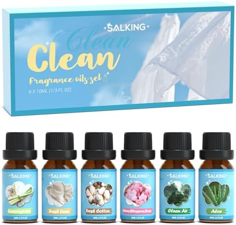 SALKING Clean Fragrance Oils, Premium Essential Oil for Diffuser for Home